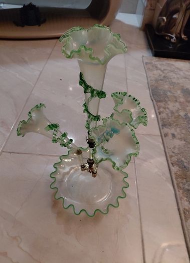 Victorian-style table centerpiece known as an epergne,