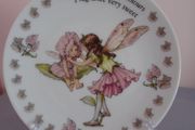 Flower fairy plate, Home decor,Ornaments,Sweet pea fairy,Gift