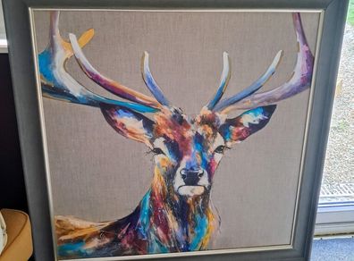 Multicoloured Stag Painting