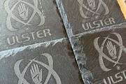 ulster rugby slate coasters