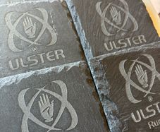 ulster rugby slate coasters