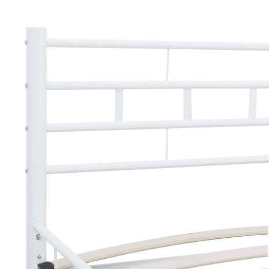 Bed Frame White Metal 120x200 cm