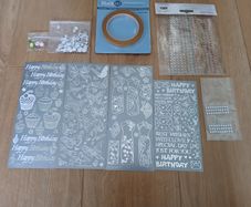 Double Sided Tape 9mm x 25m and card making stickers and embellishments