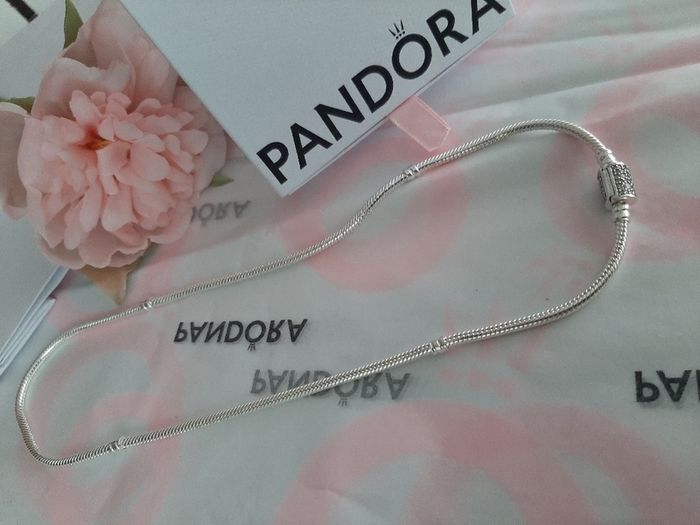 New pandora necklace with sparkling cubic zirconia clasp