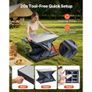 Folding Camping Storage Cabinet, Outdoor Portable Aluminum Lightweight Table, Quick Set-up Compact Kitchen Cook Station, with 6 Shelves and Carry Bag, for Picnic, BBQ, Camping, RV Traveling Image 3