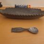 Vintage Handstopt Pewter Norwegian Viking Long Ship Image 3