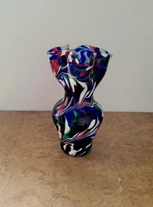 Mid-century layered glass vase