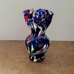 Mid-century layered glass vase