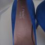 Blue Suede Stiletto Court Shoes 41 New  NEXT Wide Fit Image 3