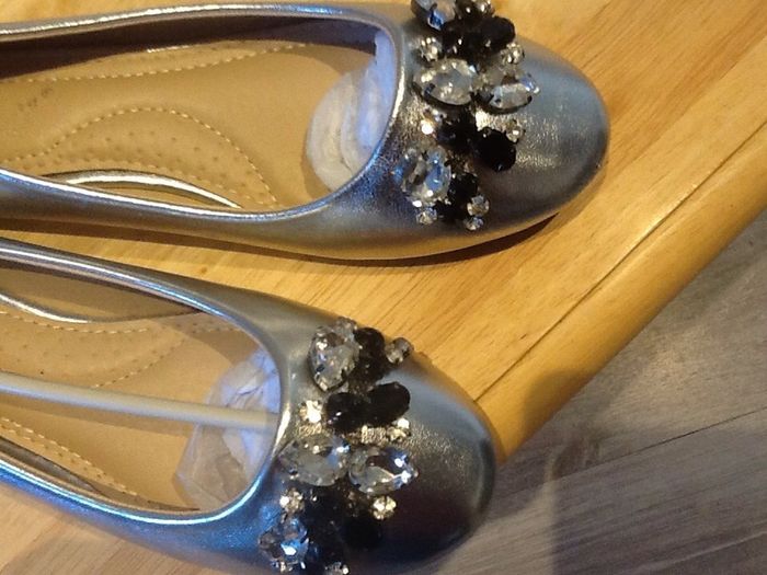 Ladies Silver Flat shoes