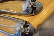Ladies Silver Flat shoes