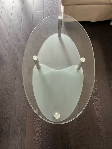 Glass coffee table