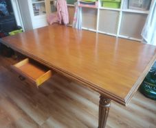 Dining room table with six chairs