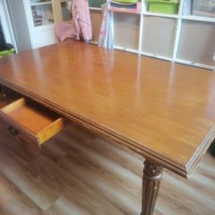 Dining room table with six chairs