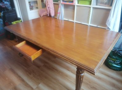 Dining room table with six chairs