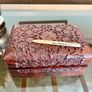 Vintage Indian Floral Design Hand Carved Sheesham Rose Wood Jewellery Keepsakes Box Image 8