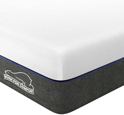 5FT King Size Memory Foam Mattress, 8 Inch with Soft Fabric, Skin-friendly Mattress, Breathable Cover, 2 Layer for More Supportive, Medium Firm-150x200x20cm