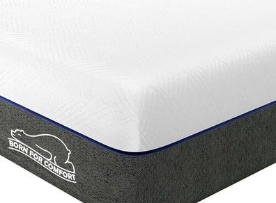 5FT King Size Memory Foam Mattress, 8 Inch with Soft Fabric, Skin-friendly Mattress, Breathable Cover, 2 Layer for More Supportive, Medium Firm-150x200x20cm
