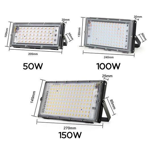 50W 100W 150W Led Flood Light IP65 Waterproof AC 220V Outdoor Floodlight Spotlight LED Reflector Street Lamp Wall Flood Lights