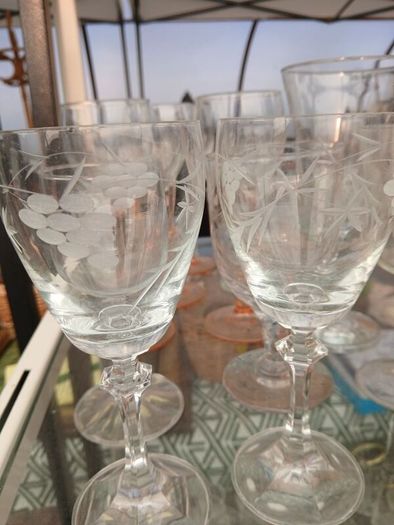 large collection of glassware