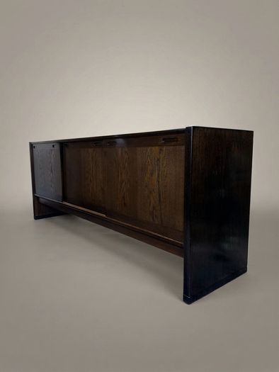 FLASH SALE ! Was 1300 Now 1050 ! Skovby Dark Oak Low Sideboard, 1960s Danish Minimalist