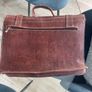 brown leather satchel Image 5
