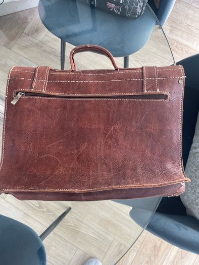 brown leather satchel
