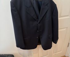 Men's navy suit jacket