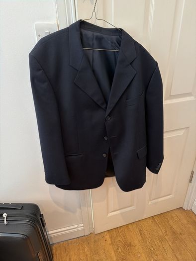 Men's navy suit jacket