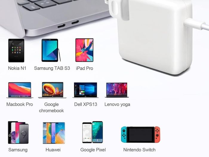 Mac Book Pro Charger USB C 96W, Fast Charger Compatible with MacBook Pro&Air 13'' 14' 15' 16 Inch, iPad 12.9/11 Inch and All USB-C Device, Included USB C to C Cable(6.57ft /2m)