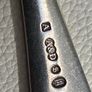 Old set of 5 nickel plated silver spoons Image 4