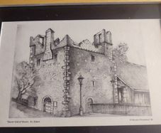Framed Print Of Pencil Sketch Of "dalkey Castle Dalkey Co. Dublin Signed Maurice Pitaldo