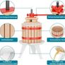 12L Manual Fruit Press Wine Cider Juice Maker Stainless Steel Crusher Image 6