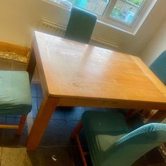 Free to take away: solid wood table and 4 chairs