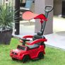 3 in 1 Kids Children Ride on Push Car Toddler Sliding Car G350 Licensed Walker Foot to Floor Slider Push-Along with Horn Steering Wheel NO POWER Manual, Red Image 3