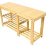Bamboo Shoe Rack Bench 3 Tier Entryway Shoe Storage Organizer Shelf (FREE POSTAGE) Image 5