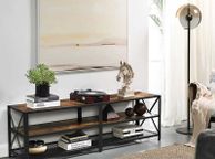 main image for ad TV cabinet, TV table, Tv Stand Lowboard for TV up to 70 inches, TV cabinet with shelves, Steel frame, TV shelf for living room, bedroom