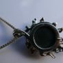 Vintage Black Onyx Sterling Silver 925 Pendant and Necklace length 19,5" - 9g Image 4