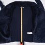 Oasis Navy Blue Faux Fur Suede Knit Waterfall Cardigan Size M Image 10