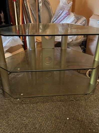 tv glass stand