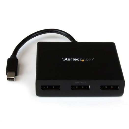 StarTech.com MSTMDP123DP 3 Port Mini DisplayPort MST Hub, 4K 60 Hz, Mini DP to DisplayPort Splitter for Multiple Monitors, mDP to DP