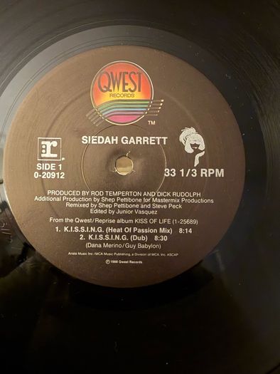 Siedah Garrett KISSING 1988 US 12 Vinyl Shep Pettibone Mixes