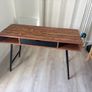 Wood and Metal desk in Walnut color Image 4