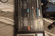 Vintage SANYO Radio and Dual Tape Deck, Model No. C36L, and 2 speakers, in excellent condition, both Tapes and Radio functioning well