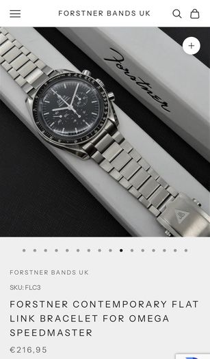 Forstner Flat Link for Omega Speedmaster