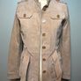 Atmosphere Ladies Beige Leather Jacket Size 8 Image 5