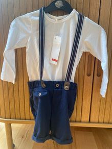 NameIT baby boy shorts, braces t-shirt 92cm 1.5-2 years NEW