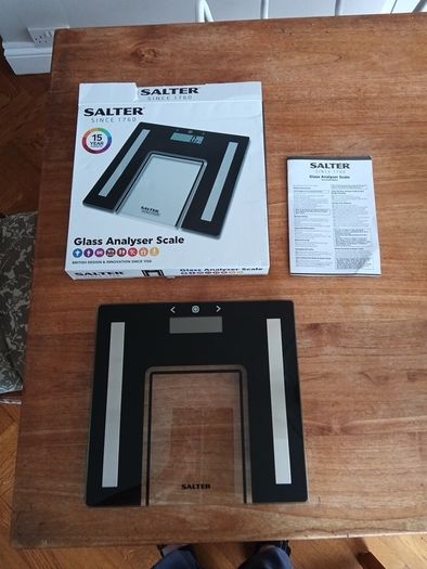 Salter Glass Analyser Bathroom Scale Brand New in Box Unused