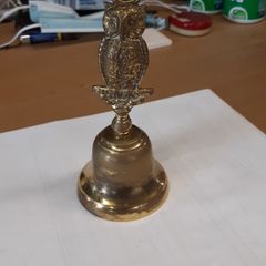 Brass bell vintage owl