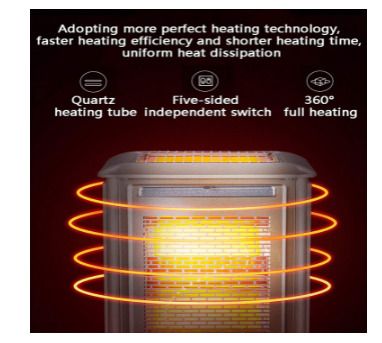 Electric Patio Heater, Electric Heater, Heater Garden Ovens, Grill and  Heater, Universal Handle and Wheel Design